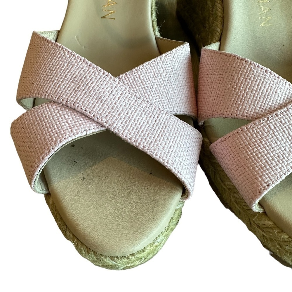 NEW Stuart Weitzman Mirela Espadrille Wedge Sandals | Pink | Summer/Vacation - Picture 3 of 7